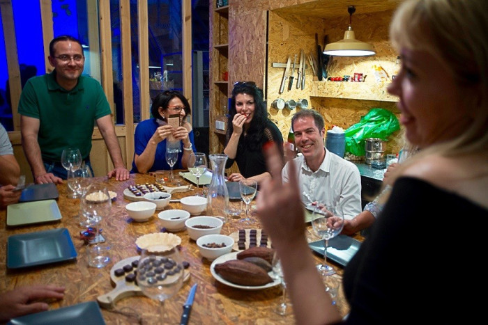 a chocolate tasting workshop in Barcelona.