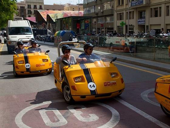 GoCar tour in Barcelona.