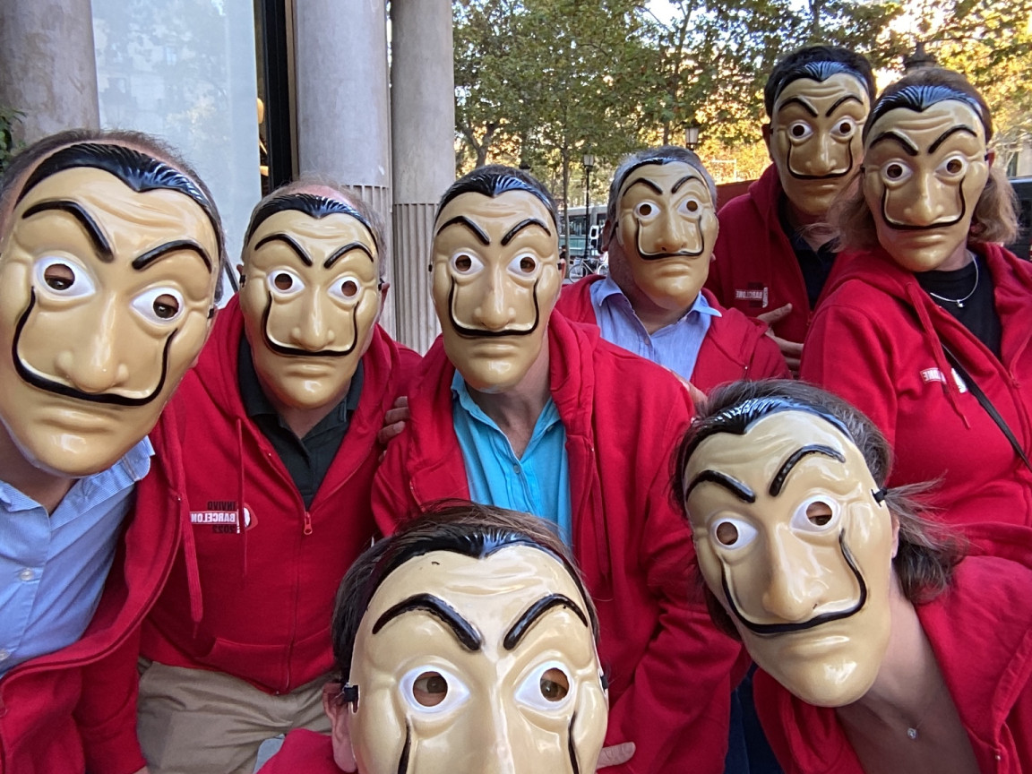Money heist team photo.